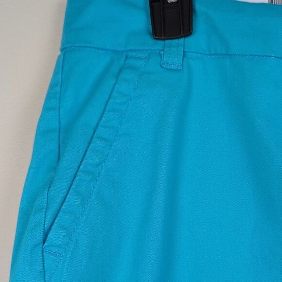 Crown & Ivy Caribbean Turquoise Caroline 7" Shorts Stretch Twill Size 14W NWT - Picture 6 of 9